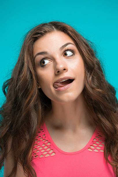 istock The young woman's portrait with happy emotions 590167252
