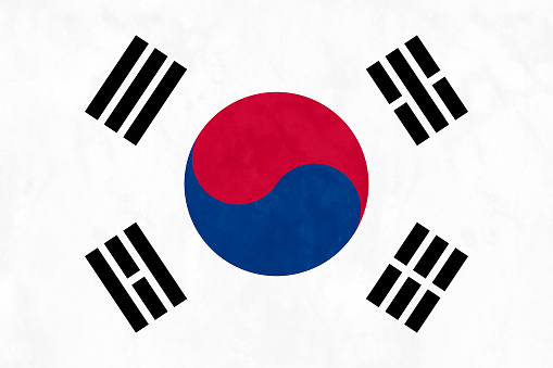 Taegukgi - The national flag of South Korea with a proportion of 2:3