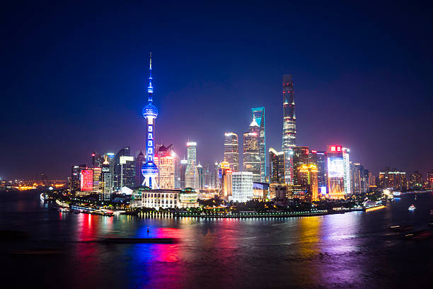 istock Skyline night view on Pudong New Area, Shanghai 590169914
