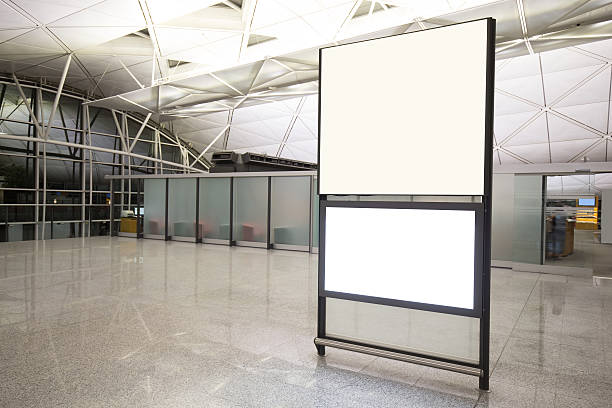 istock Blank Billboard in airport 590176612