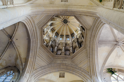 St. Peter's Church is the Catholic Church of the 15th century in Coutances, France. Interior, dome