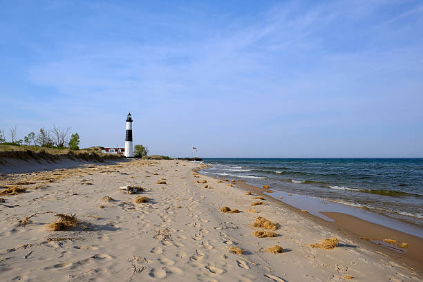 istock Big Sable Point Lighthouse in dunes, built in 1867 590243544