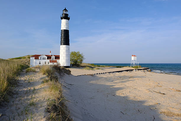 istock Big Sable Point Lighthouse in dunes, built in 1867 590243648