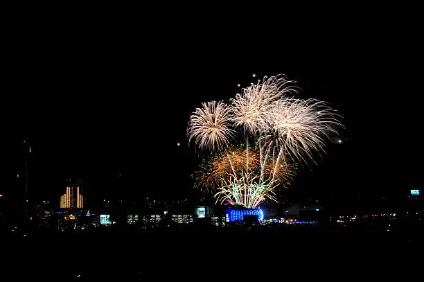 Photo of motion blur Light firework in the city