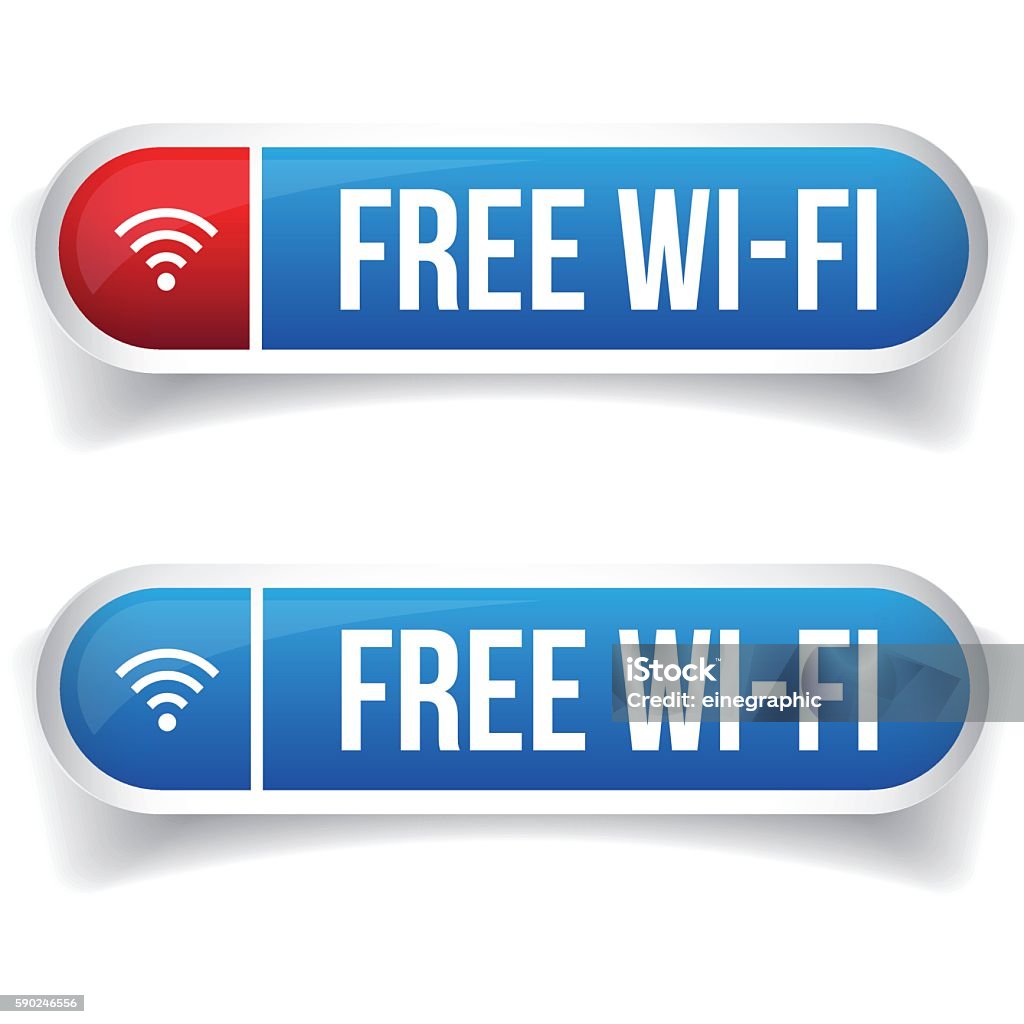 vector wifi symbol, free wifi button set Accessibility stock vector