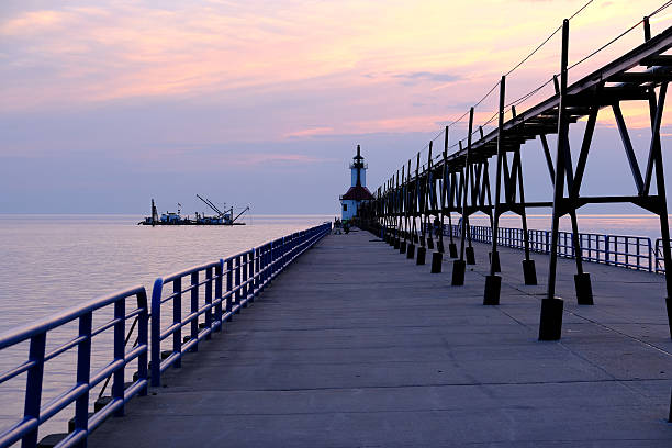 St. Joseph North Pier Lights, built in 1906-1907