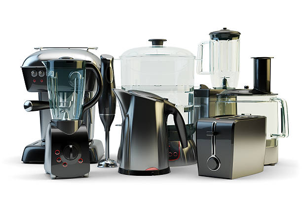 istock Household and kitchen appliances, domestic electronics and kitchenware 590249036
