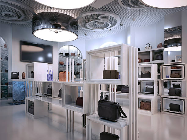 istock Luxury store interior design art deco style with hints 590249930