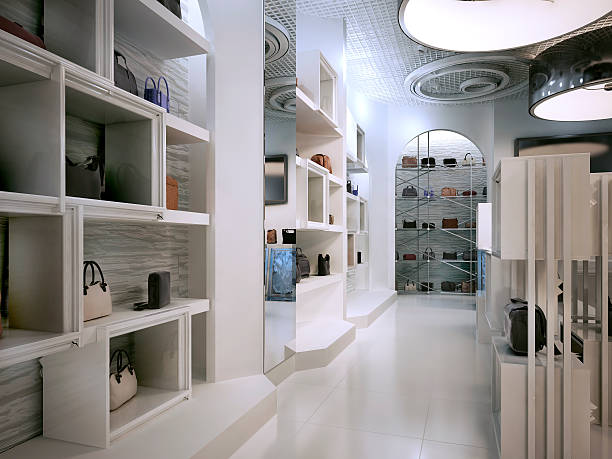 istock Luxury store interior design art deco style with hints 590250214