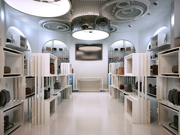 istock Luxury store interior design art deco style with hints 590250266