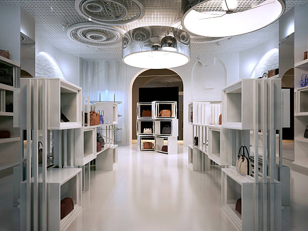 istock Luxury store interior design art deco style with hints 590250338
