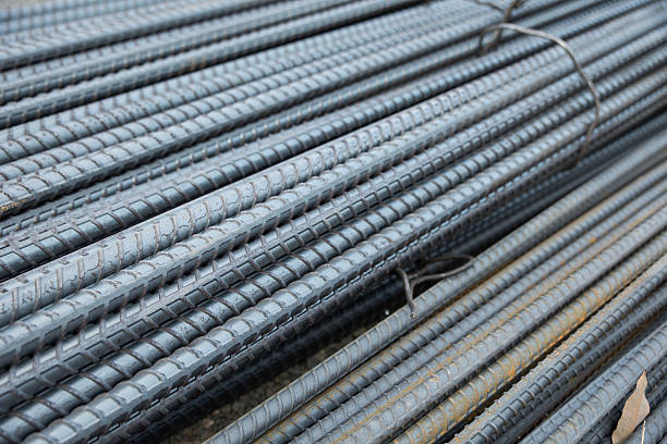 istock Steel rods used in reinforce concrete 590250824