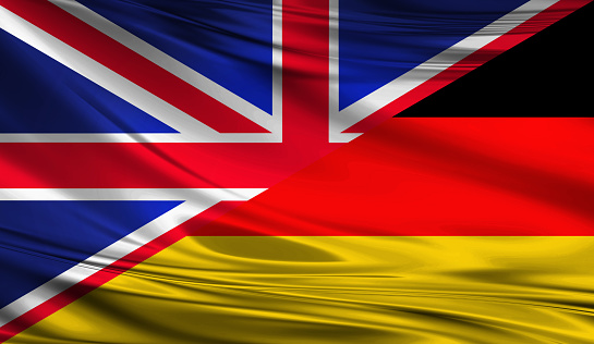 United Kingdom and German flag