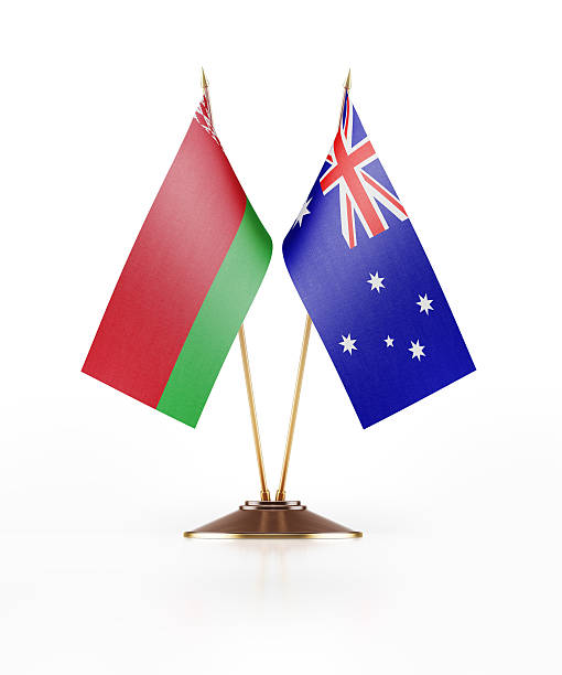 istock Miniature Flag of Belarus and Australia 590253080