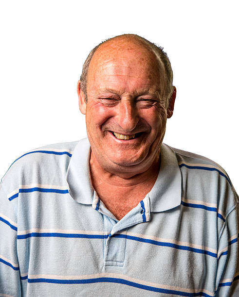 istock Senior man portrait laughing 590255380