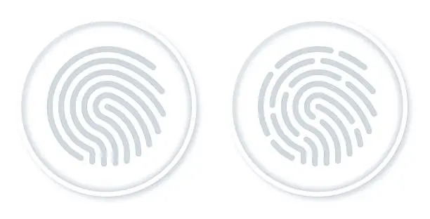 Vector illustration of Fingerprint Symbols