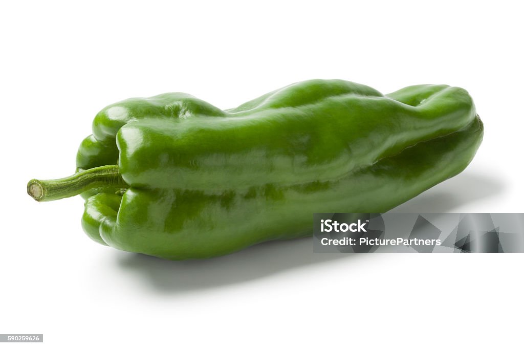 Single Peper Single Fresh Moroccan Green Bell Pepper Stock Photo - Download Image ...