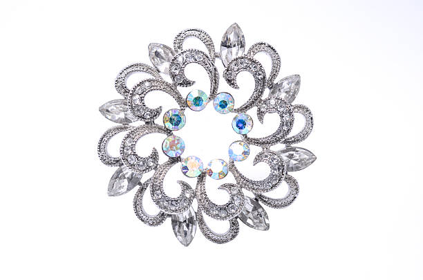 istock round brooch with gems isolated on white 590261792