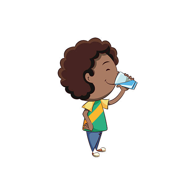 98 Black Child Drinking Water Illustrations & Clip Art - iStock | Hispanic  child drinking water, Child with water