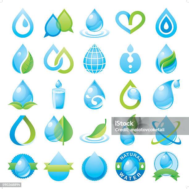 Droplet And Water Stock Illustration - Download Image Now - Water, Drop, Leaf