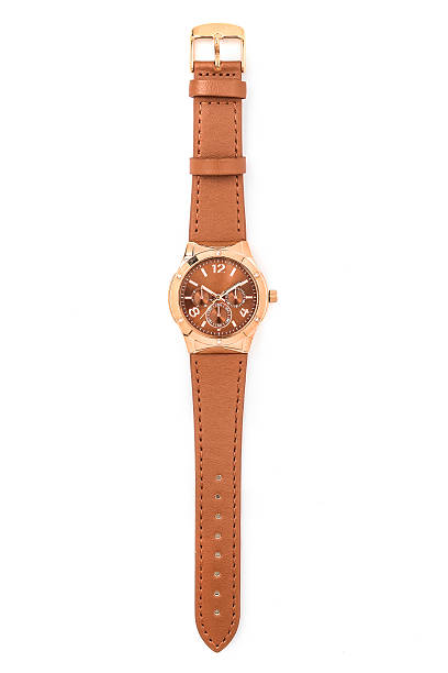 istock Brown men's wristwatch 590269658