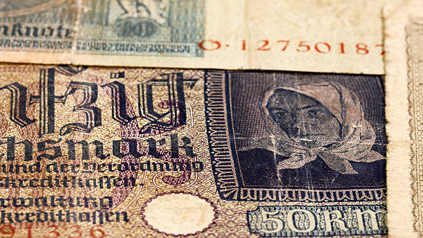 istock Third reich nazi banknotes 1942 WW2 in occupied Ukraine 590270956