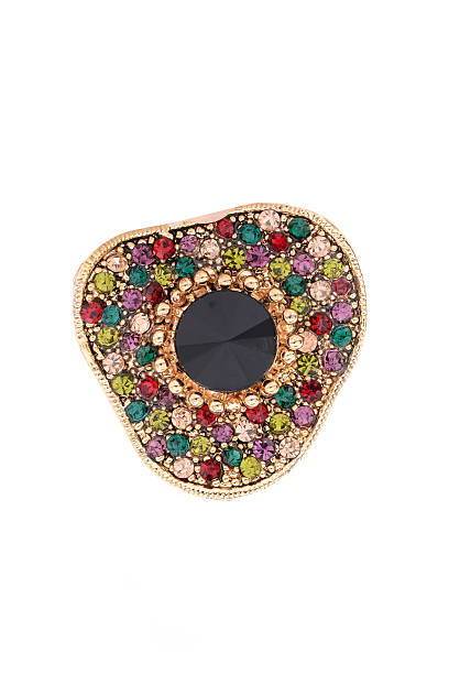 istock Brooch inlaid with precious stones 590271720