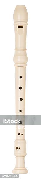 Plastic Recorder Woodwind Instrument On White Stock Photo - Download Image Now - Recorder - Musical Instrument, Cut Out, Musical Instrument