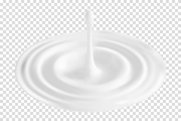 ilustrações de stock, clip art, desenhos animados e ícones de milk drop splashing and making ripple. - ripple nature water close to