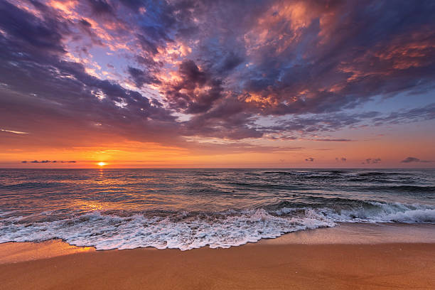 istock Beautiful tropical sunrise on the beach. 590276814