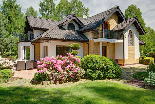 istock Luxurious house in the suburbs 590277154
