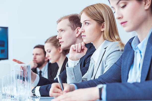 istock Focus businesspeople on a meeting 590277514