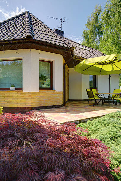 istock House seen from the garden 590278174