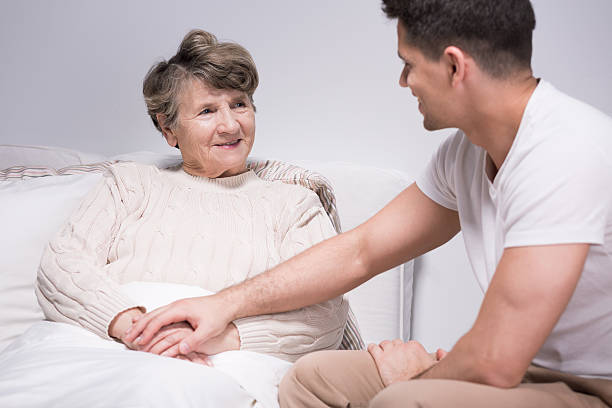 istock Grandson and grandmother 590278376