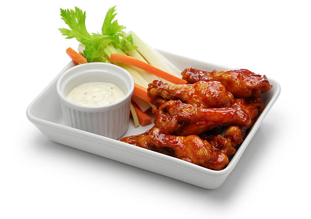 istock buffalo chicken wings, american food 590281302