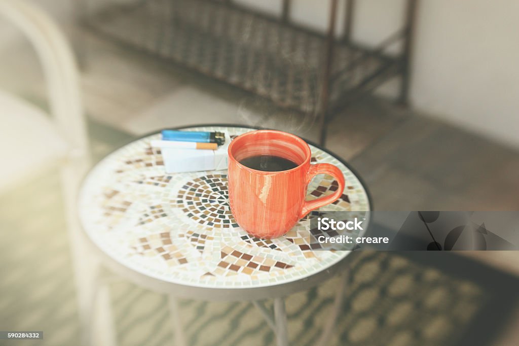 Morning Smoke Morning coffee bring smoking urges Coffee - Drink Stock Photo