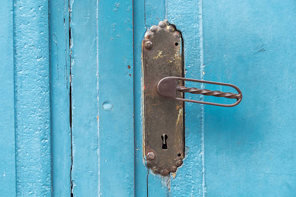 Door handle stock photo