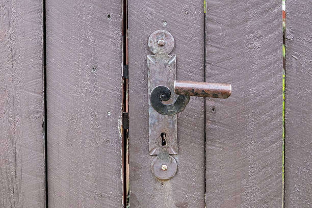 Door handle stock photo