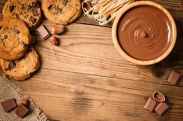 istock Chocolate cookies and ingredients - Top view 590285964
