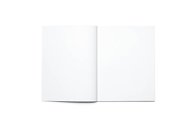 빈 오픈 매거진 격리 - brochure blank paper book cover 뉴스 사진 이미지