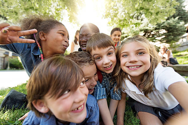 istock Kids fisheye selfie 590291414