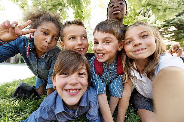 istock Kids fisheye selfie 590291834