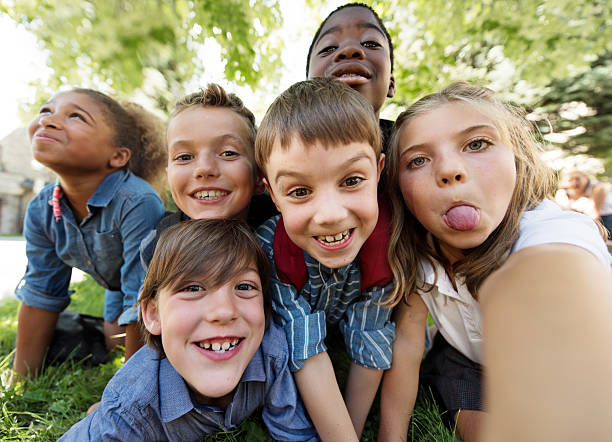 istock Kids fisheye selfie 590291928