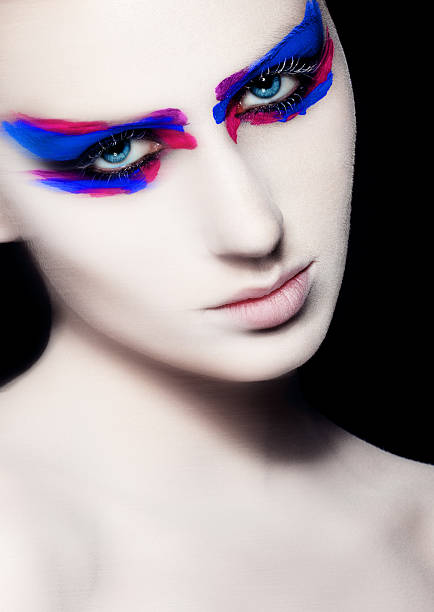 istock Beauty creative art makeup on black background 590292546