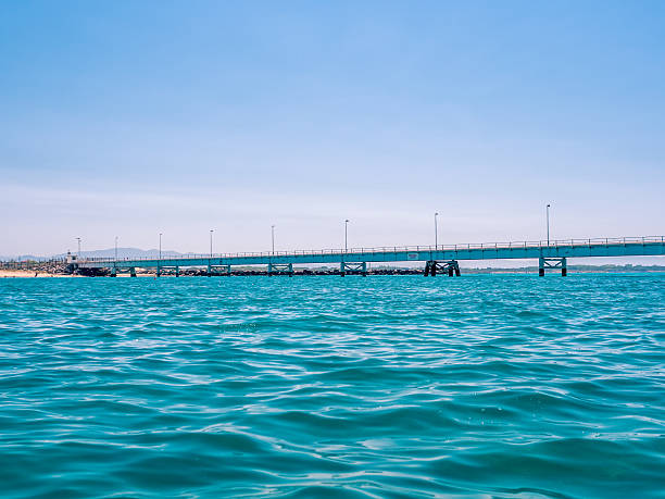 Bridge on the sea in Italy