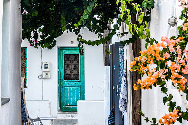 Greek island village architecture