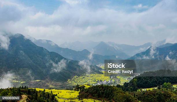 Rural Landscape In Wuyuan County Jiangxi Province China Stock Photo - Download Image Now