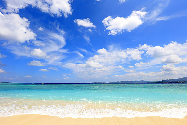 istock Beautiful beach in Okinawa 590580088