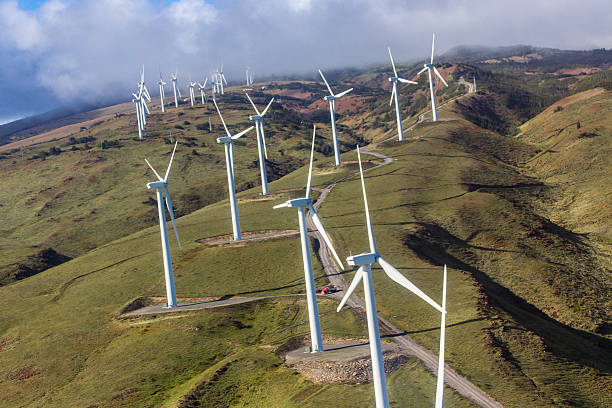 istock Wind turbines on top of a mountain 590581494