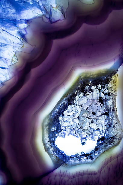 Purple agate stone detail